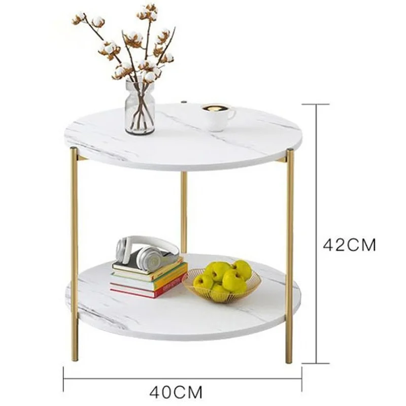 Двухслойный деревянный столик для гостиной журнальный с книгами поднос хранения