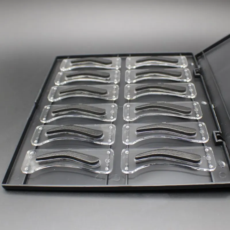 12 видов стилей тату для бровей формовочный трафарет набор обновленный 3D эффект