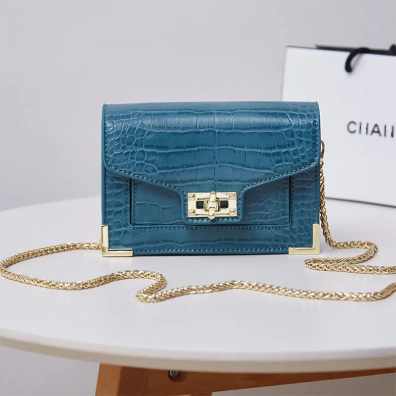 Новая модная сумка из искусственной кожи с крокодиловым узором для девочек