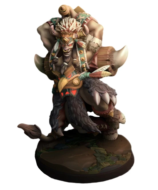 

75mm 56mm 38mm Resin Model Minotaur Warrior Figure Unpainted DW-011
