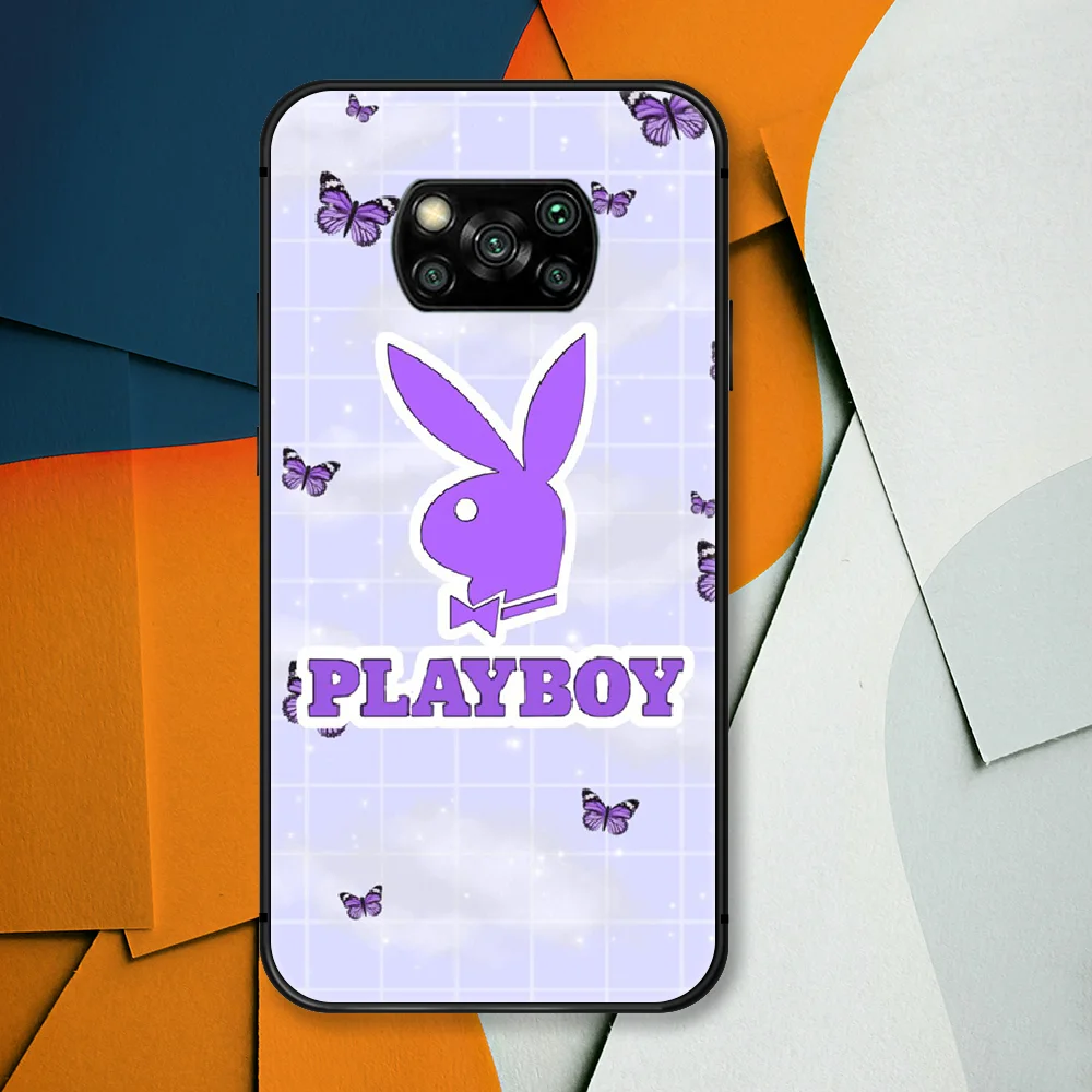 

PlayBoe Fashion Brand Rabbit Phone Case For Xiaomi Mi Note 10 A3 9 MAX 3 A2 8 9 Lite Pro Ultra black Bumper Pretty Waterproof