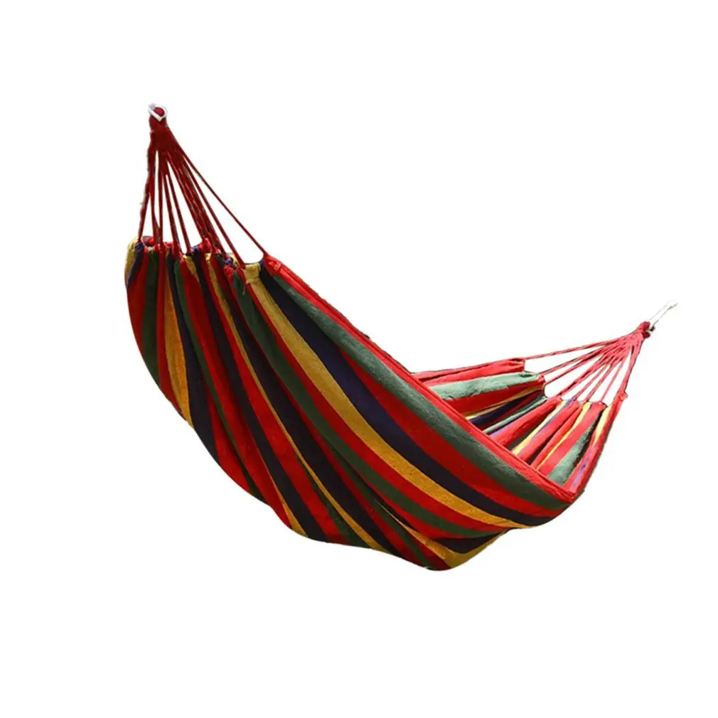 

Ice Mesh Hammock Non-stick Single Red Striped Swing 280x80 With Rope Storage BagAnti-rollover Outdoor Hammock