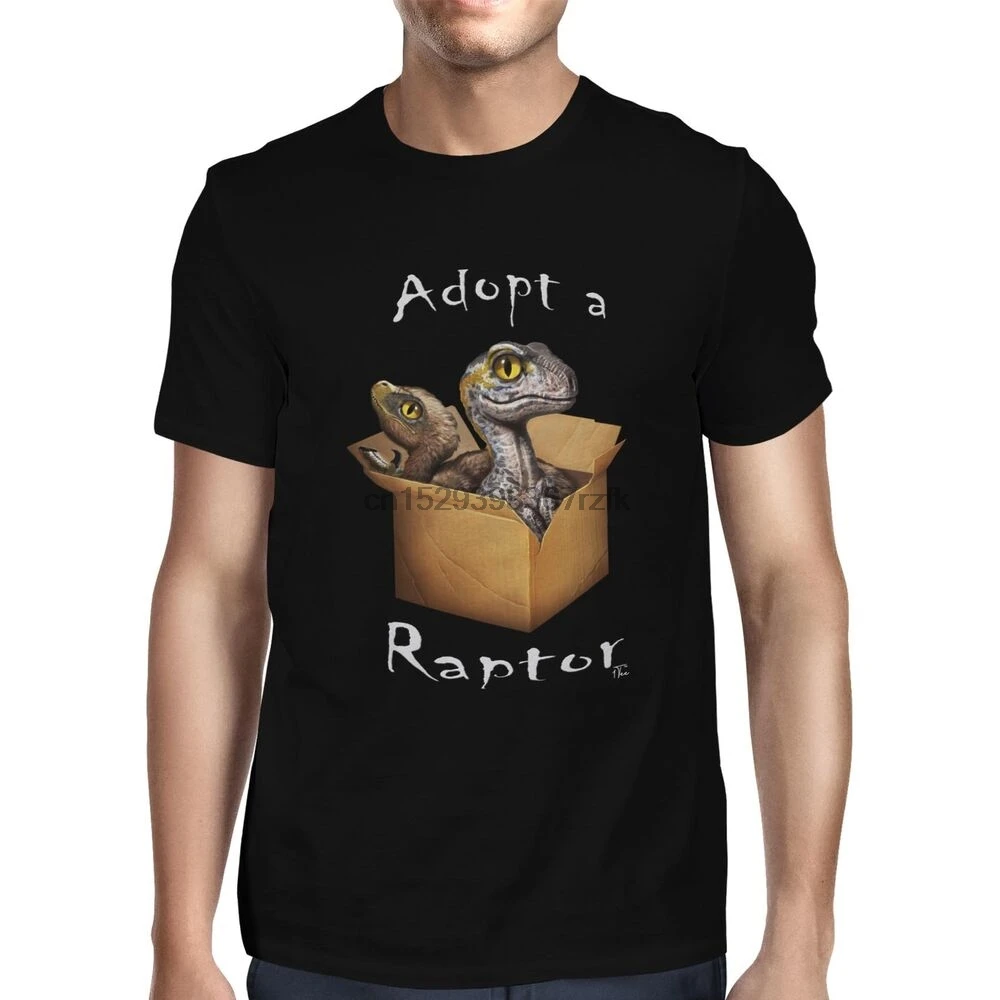 Mens Adopt A Raptor Dinosaur T-Shirt |