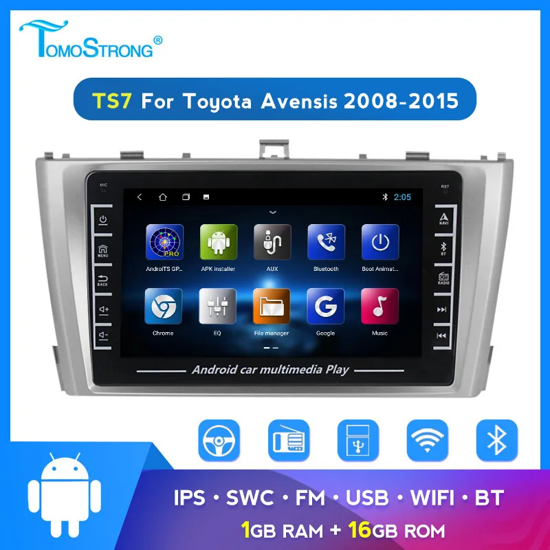 Автомагнитола на Android мультимедийная видеонавигация для Toyota Avensis 3 2008 2009 2010 2011 2012
