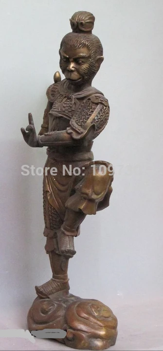 001647 19&quotChinese Year Zodiac Animals Bronze Monkey King Son Goku Sun Wukong Statue (A 0319 discount 35%) | Дом и сад