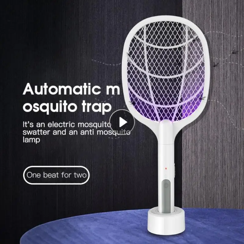 

Electric Flies Swatter For Office 360 Degree Surround Light Mosquito Killer USB Rechargeable LED Lamp Summer Mosquito Trap Kill