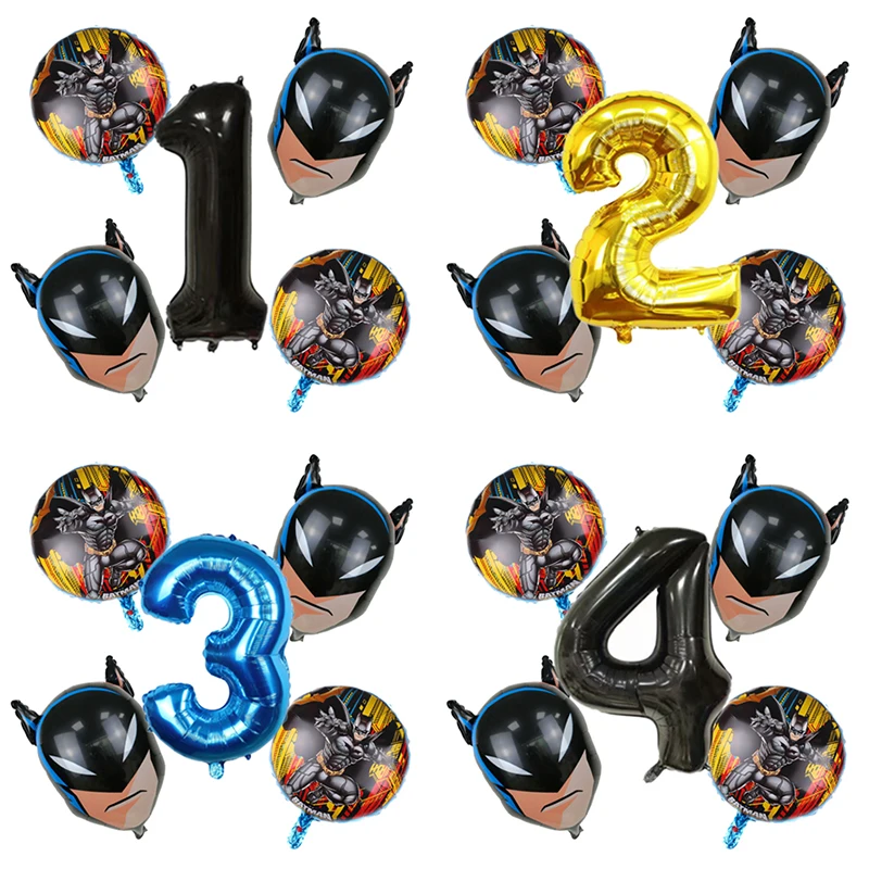 Бэтмен вечерние ринка алюминиевый шар 32 дюйма Цифровой детский день рождения