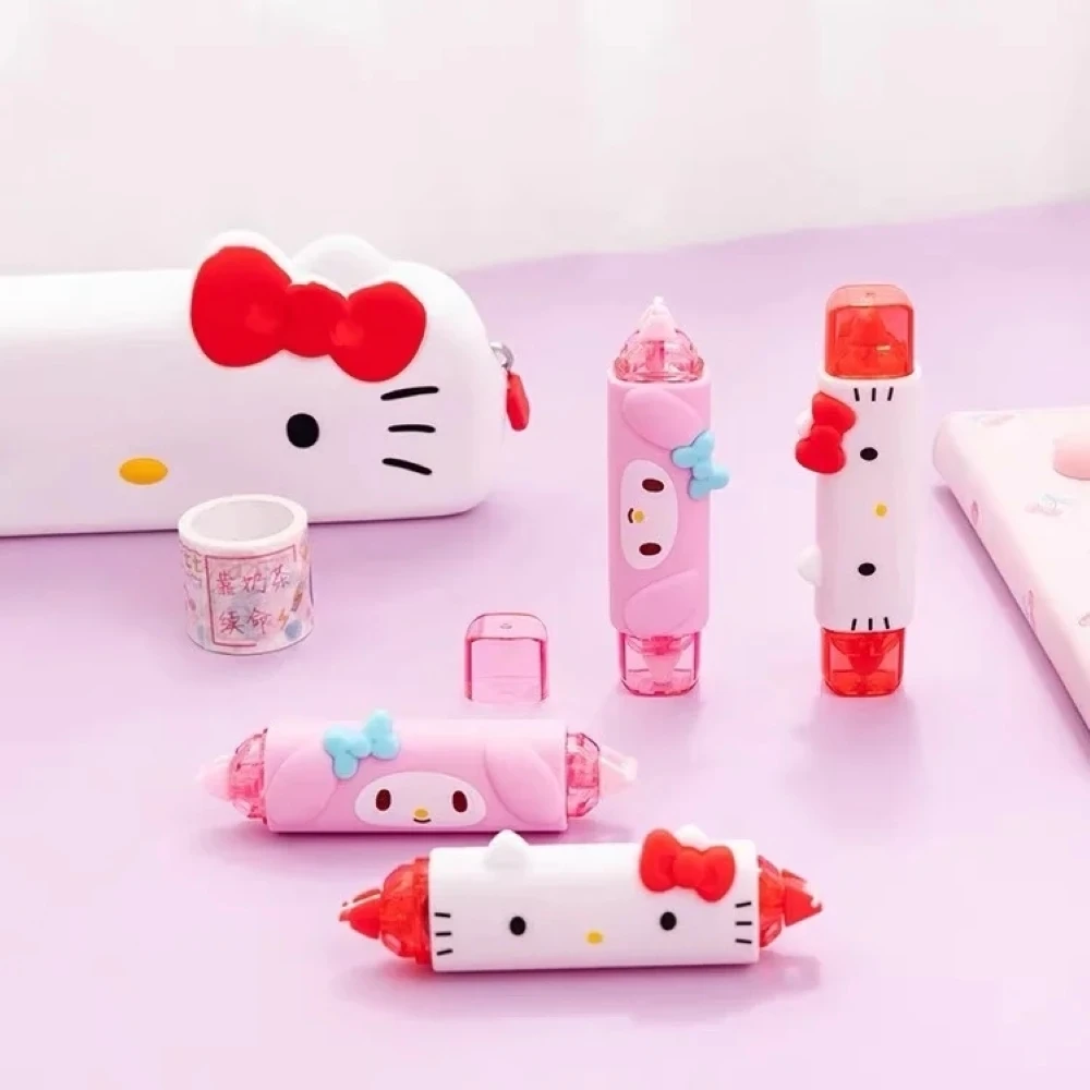 

Корректирующая лента 2 в 1, коррекция 4 м в форме кошки, с лентой, канцелярские принадлежности, подарок для детей, школы, офиса