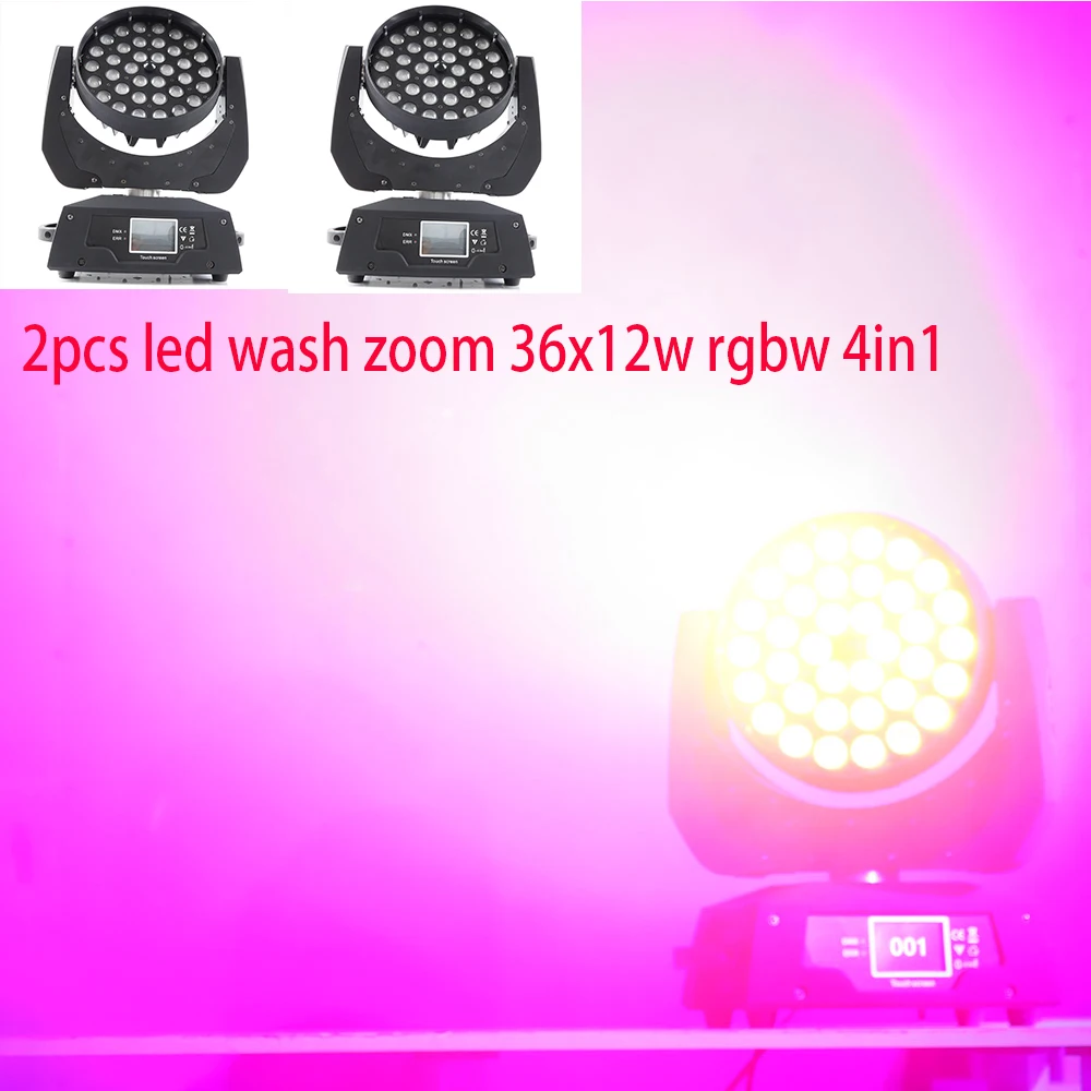 Комплект из 2 предметов 4 шт./лот мыть светодиодный зум 36x12 Вт rgbw 4in1 или 36x18 rgbwa УФ 6in1