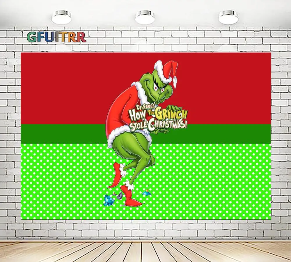 GFUITRR Рождественский фон для фотосъемки с палантином Христом красное зеленое