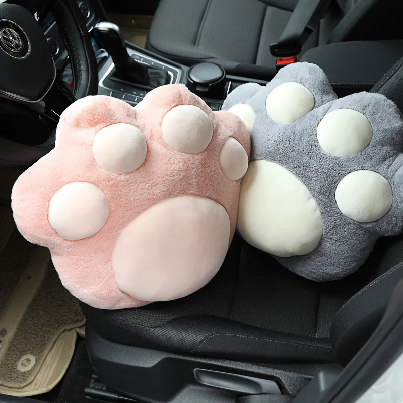 

Neck Pillow Car Plush Headrest Cute Cat Claw Car Neck Pillow Fashion Car WomanDecorative Supplies Interior Accessories