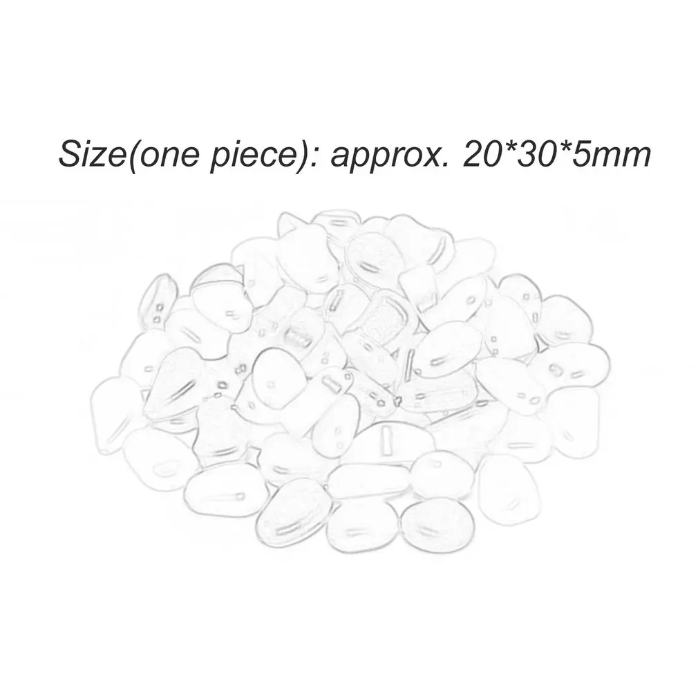 

100/200/300Pcs Glow In The Dark Stones Glowing Stones Fluorescent Bright Pebbles Luminous Stones for Aquarium Garden Decoration