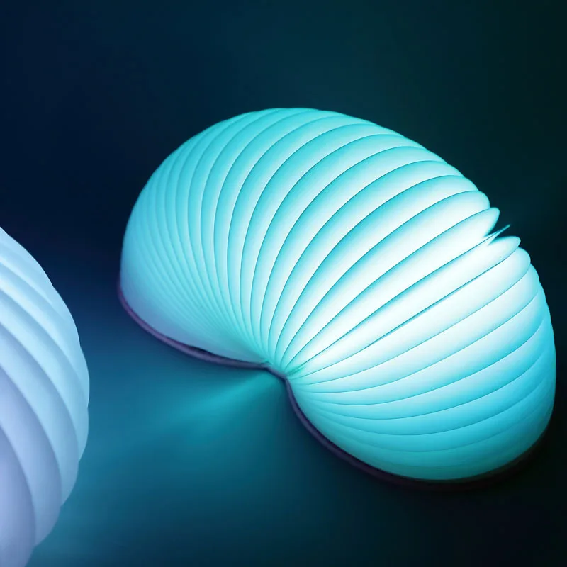 Складной Деревянный светодиодный светильник в форме сердца для книг USB зарядка