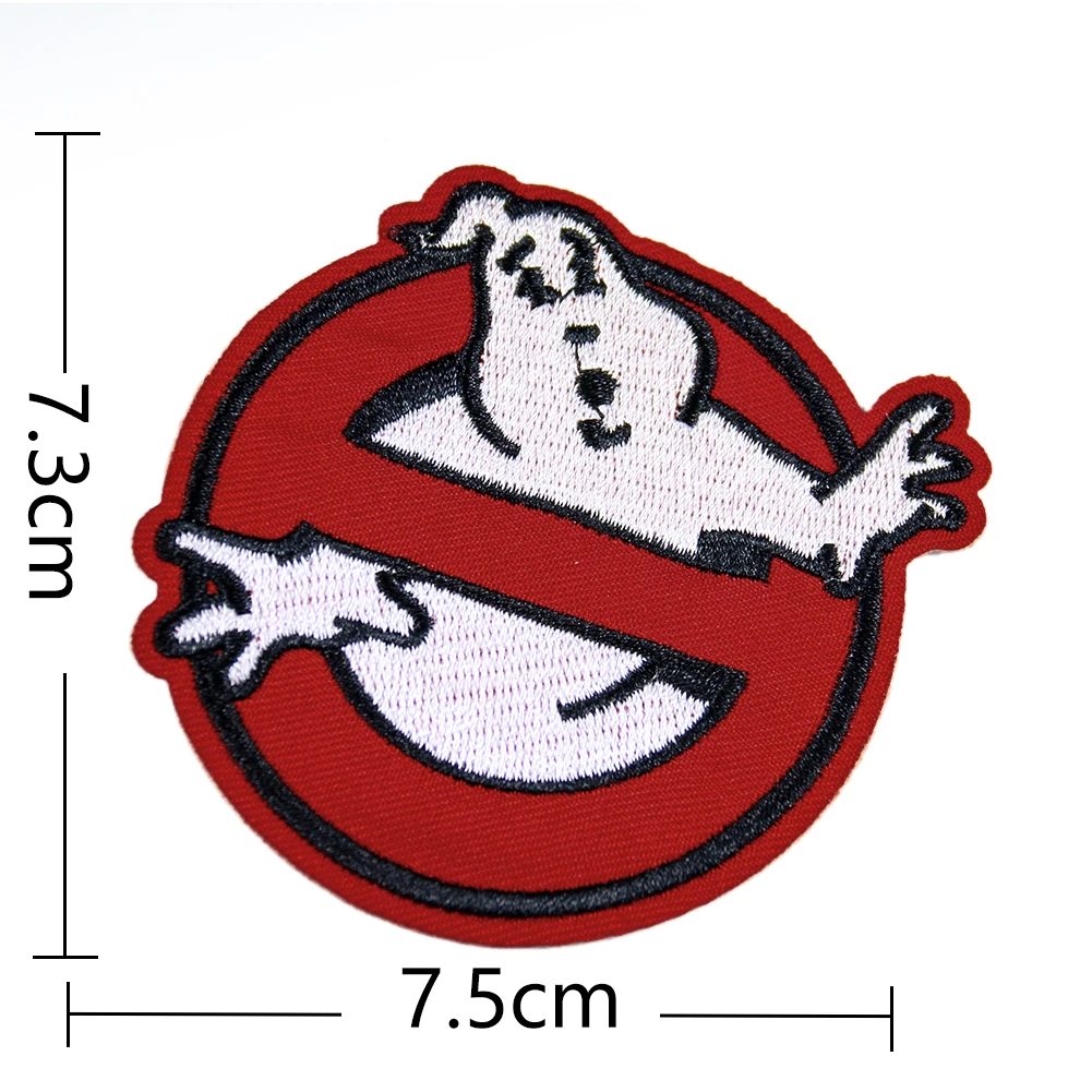 

2 Kinds of Full Embroidered Iron on Ghostbusters Ghost Patches Embroidered Clothes Patch For Halloween Clothing Clothes