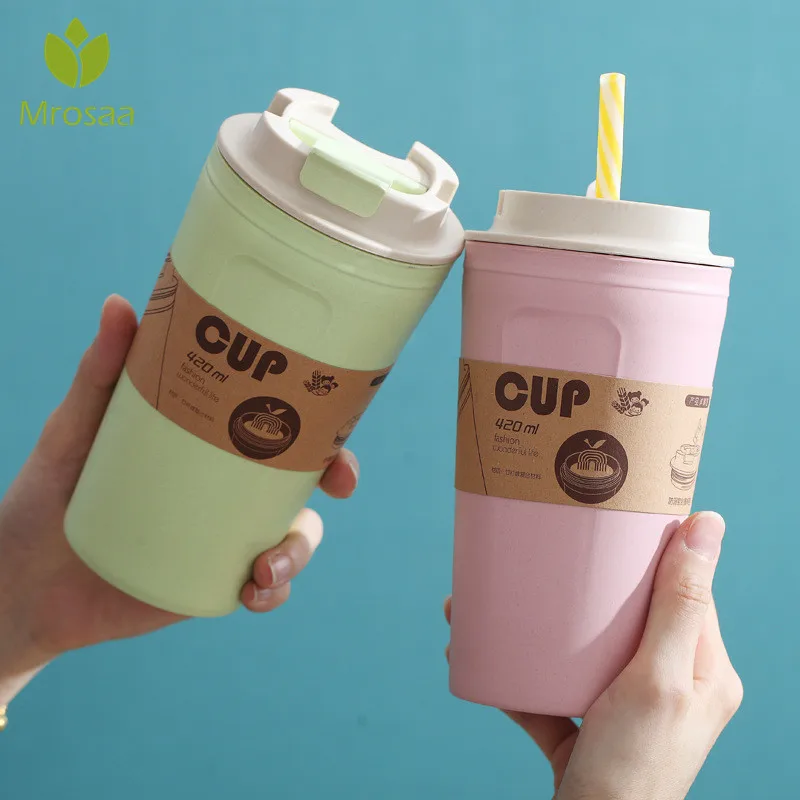 420 мл портативная ручная чашка из бамбукового волокна для воды с телескопической