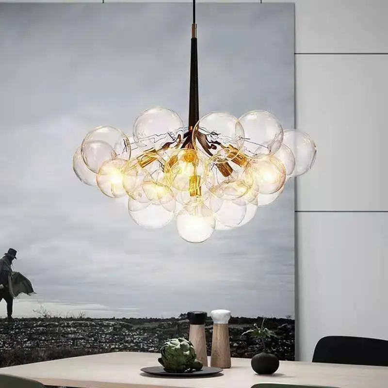 

Modern Molecular Art Glass Chandelier, 9 12 18 Bubble Chandelier, Fashion Designer, Dinner, Bedroom, Kitchen, LED Chandelier