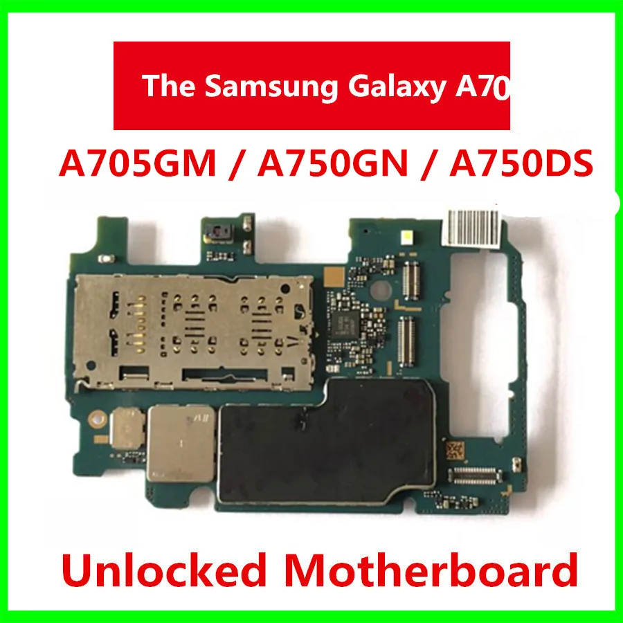 Оригинальная разблокированная материнская плата для Samsung Galaxy A70 A705F A750GN A750FD с