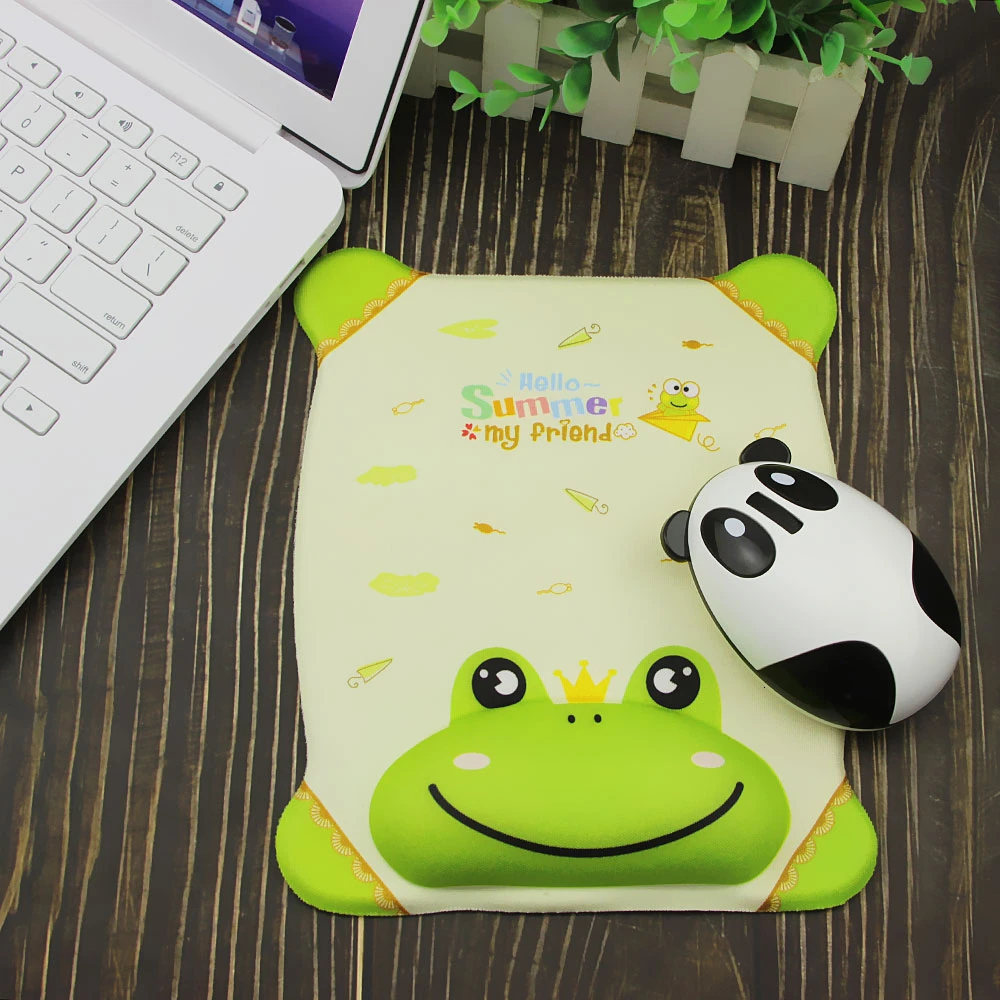 Милый коврик для мыши с принтом из мультфильма розовые запястий эргономичные