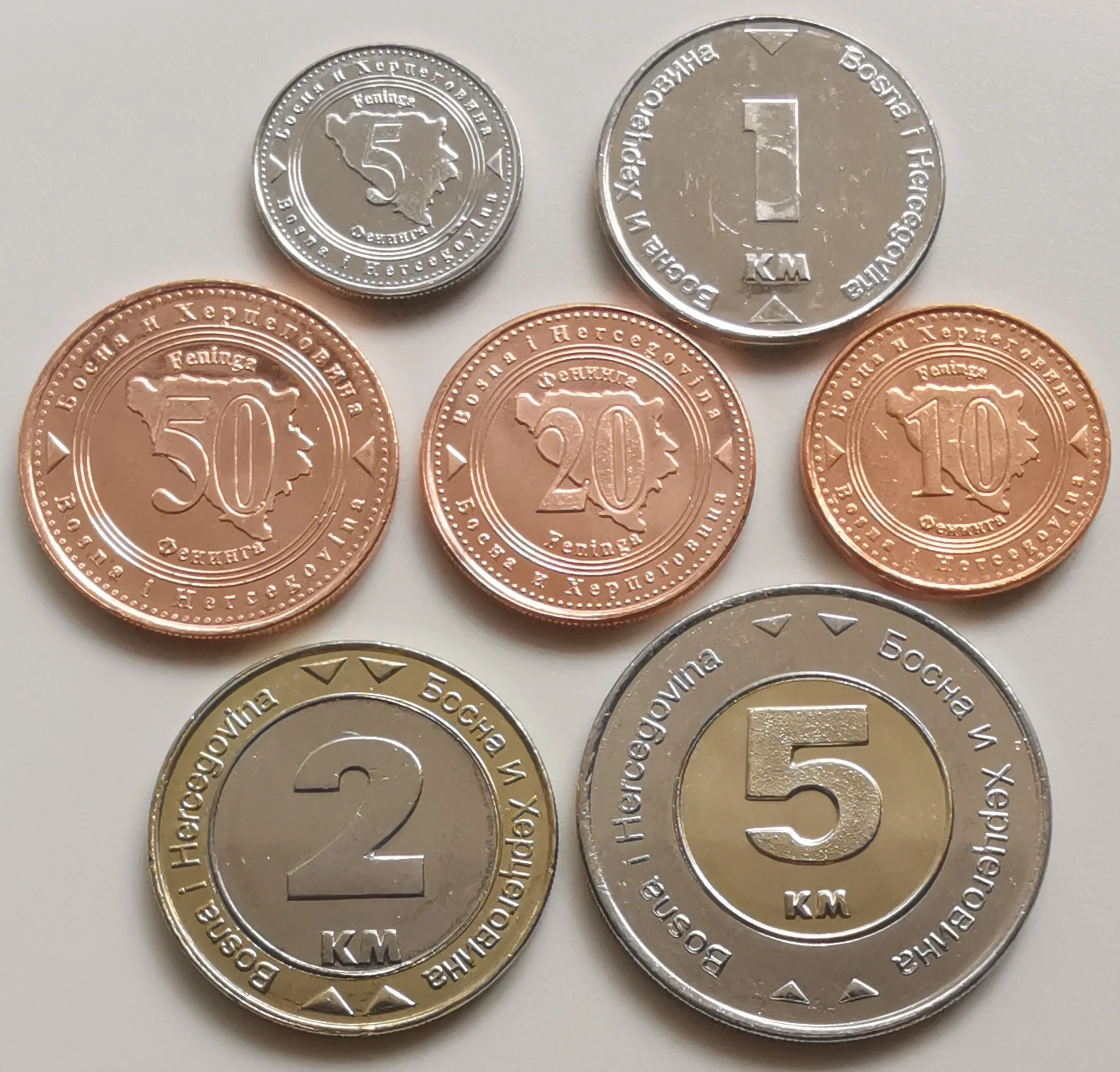 

Монеты, 5-10-20-50, Finney-1-2-5 год, оригинальные монеты, набор из 7 предметов, Unc