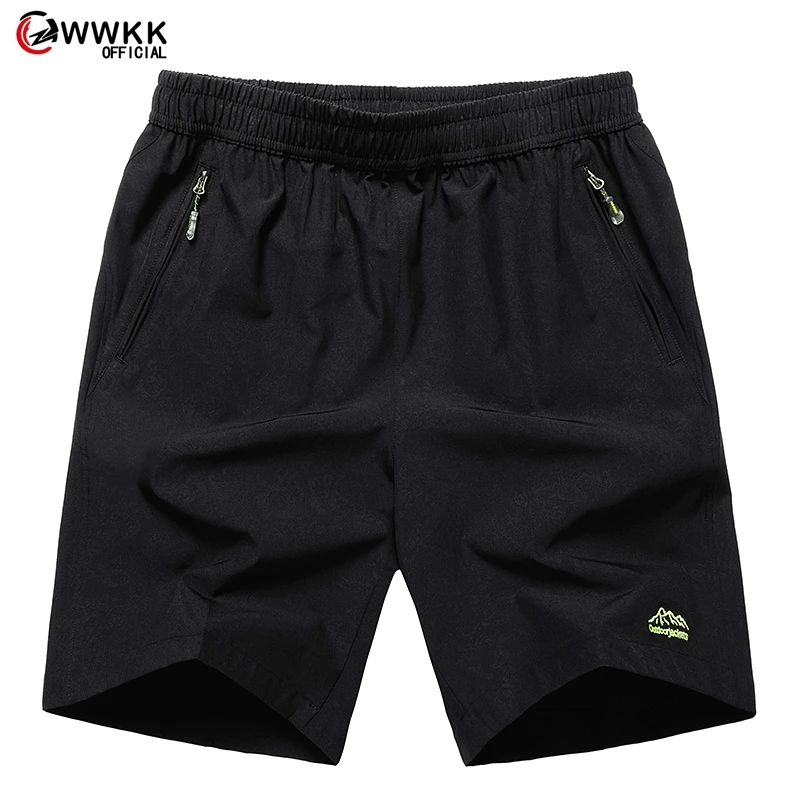 

Мужские пляжные шорты WWKK, однотонные, из нейлона, повседневные, спортивные, летние, 2020