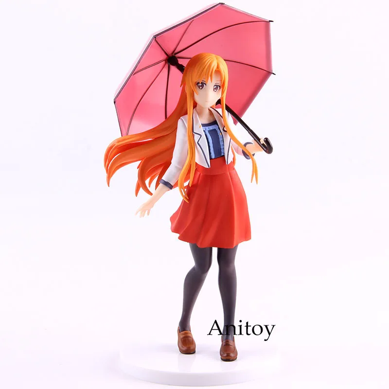 no colorful box Sword Art Online Asuna Yuuki фигурка ПВХ SAO Аниме Фигурка Асуна Коллекционная модель игрушки - Цвет: no colorful box