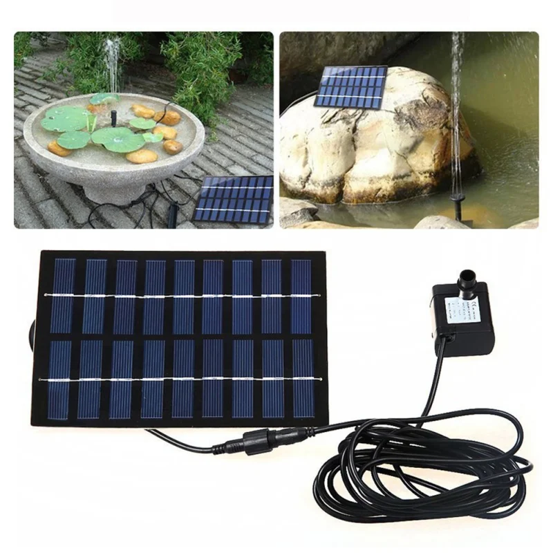 

Solar Power Floating Fountain Water Pump Brushless Solar Fountain for Outdoor Small Pool Garden Solar Decorative Fountain 1.8W
