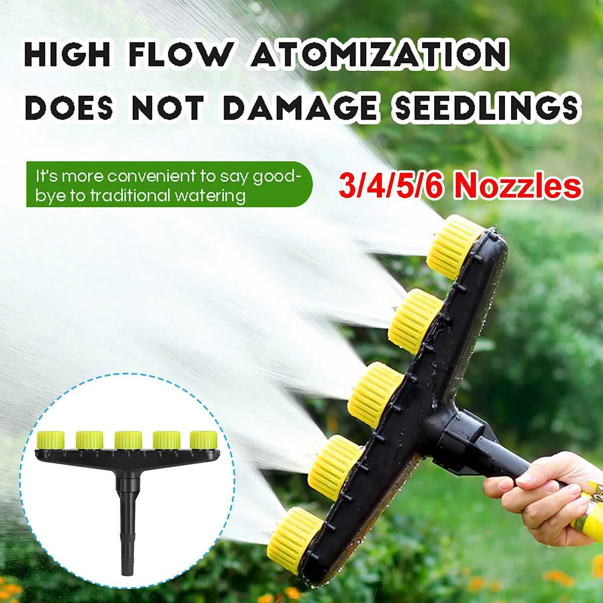 

3/4/5/6 Nozzles Atomization Drip Water Sprayer Irrigation Sprinkler Kit for Agriculture Lawn Garden Patio Greenhouse