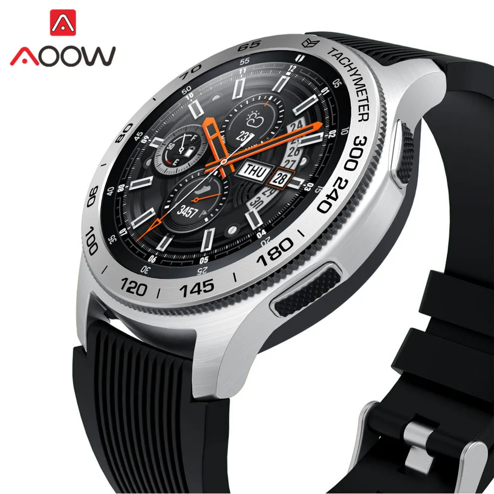 Нержавеющая сталь ободок кольцо стиль для samsung gear S3 Frontier Galaxy Watch 42 мм 46 мм клейкая крышка защита аксессуары