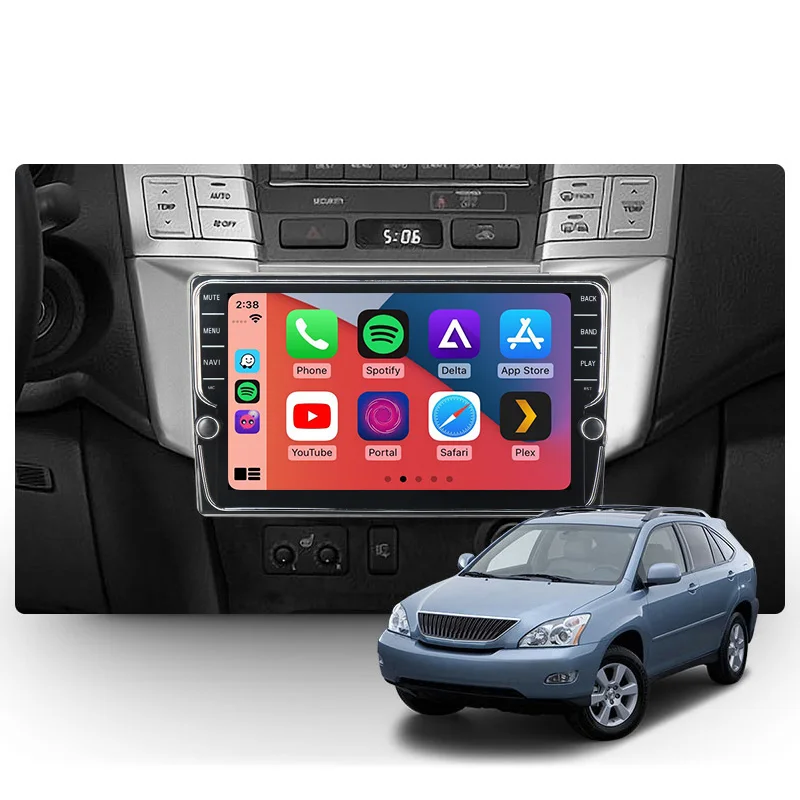 NaviFly K7862C 6G 128G Carplay DSP Android 10 Автомобильный GPS Радио Видео плеер для Lexus RX330 RX350 RX400H 2003