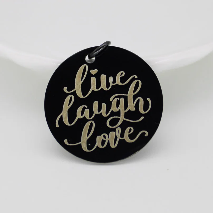 Подвеска из нержавеющей стали с лазерной гравировкой в виде смеха|Шармы| |