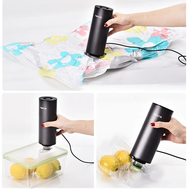 Воздушный вакуумный насос 2 в 1 с функциями для одежды мешок сжатия пищевых