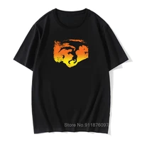 male cool tshirts summer popular cotton t shirt warrior vs dragonfly 3d print graphic slim fit tee shirt horror movie t shirt