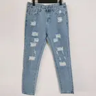 Распродажа по низкой цене, рваные женские джинсы, весна-лето, джинсовые брюки-карандаш с высокой талией, узкие женские брюки, последние несколько