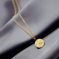 yun ruo the planet universes pendant necklace fashion rose gold color titanium steel woman jewelry gift not fade drop shipping
