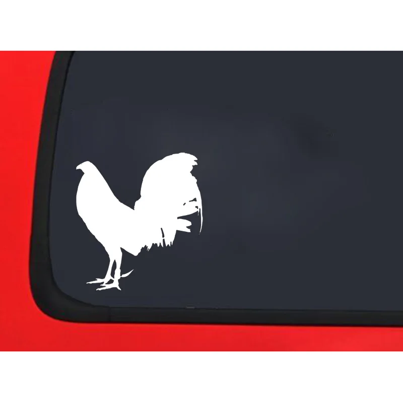 

High Quality Cartoon Car Stickers Funny Animal Rooster Vinyl Car Sticker Decor Decal Black/Silver Accessories 13CM*14CM