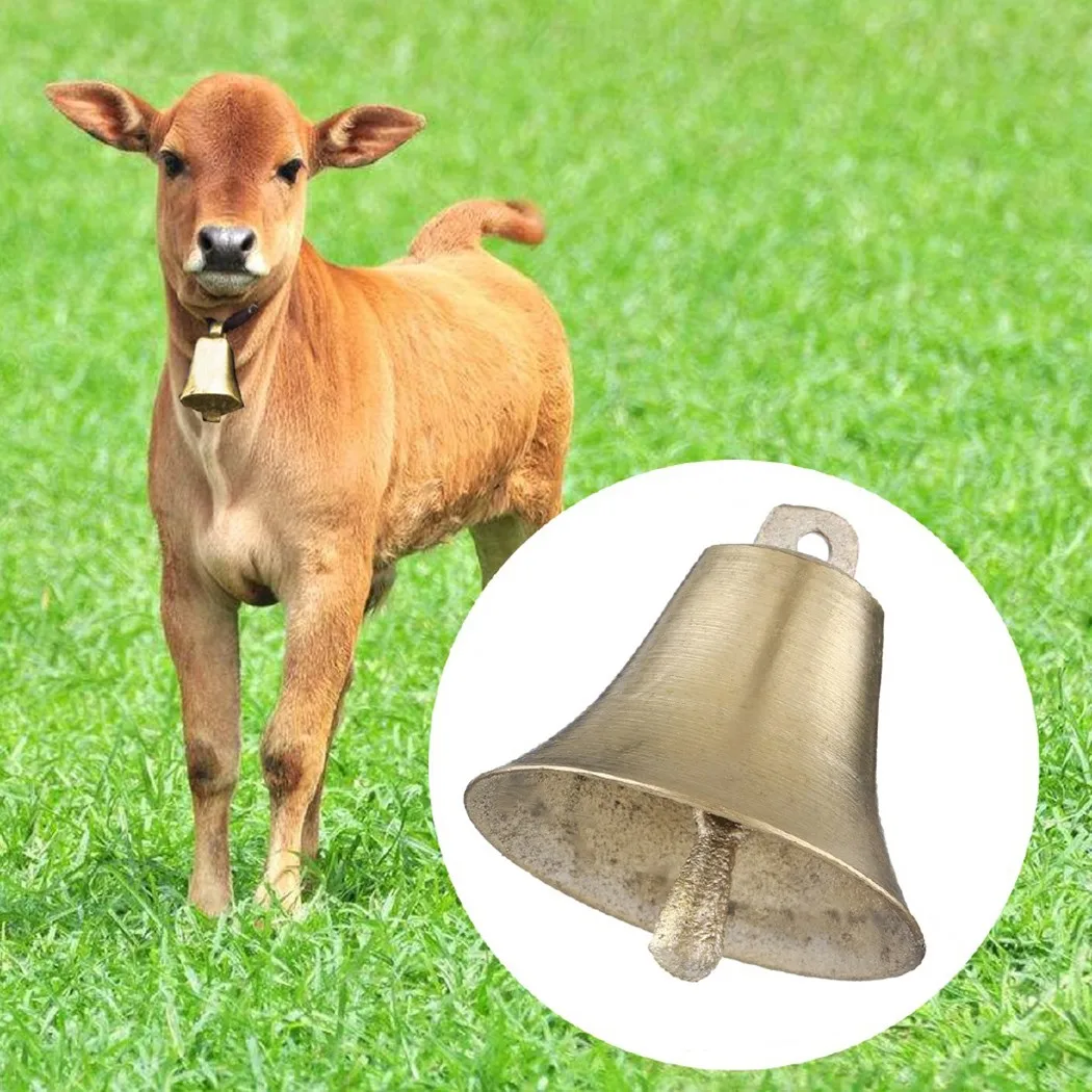 

1pc Pure Copper Bells 50*50mm Copper Bells Cow Horse Sheep Dog Animal Grazing Super Loud Cattle Farm (NOT Include The Rope)