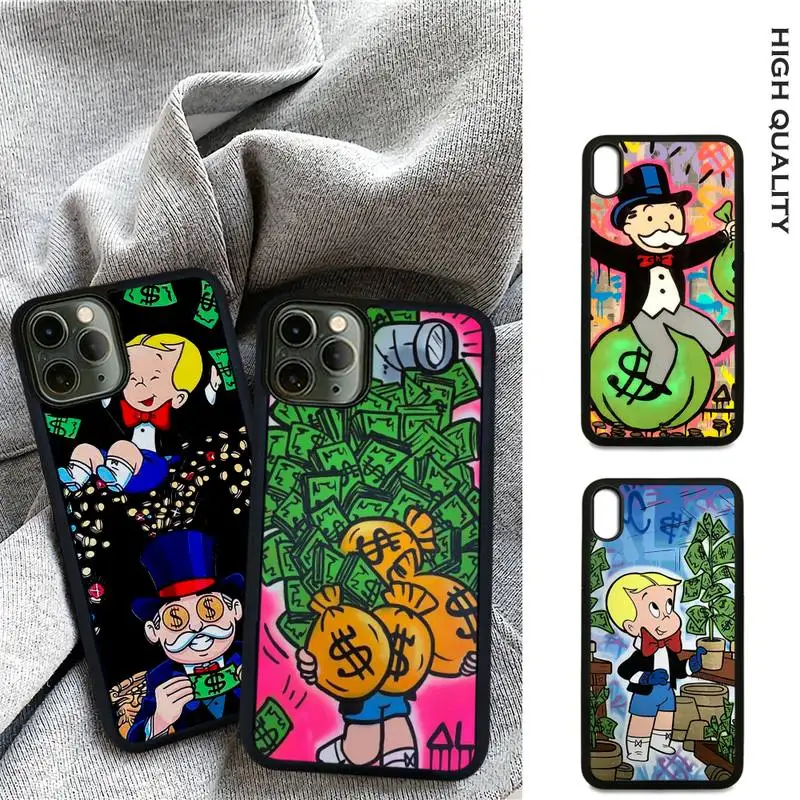 

Dollar Alec Monopolys Soft TPU Hard PC Mobile Phone Case Cover For IPhone 12 11 Pro Max Xs X Xr 7 8 6 6s Plus Se 2020