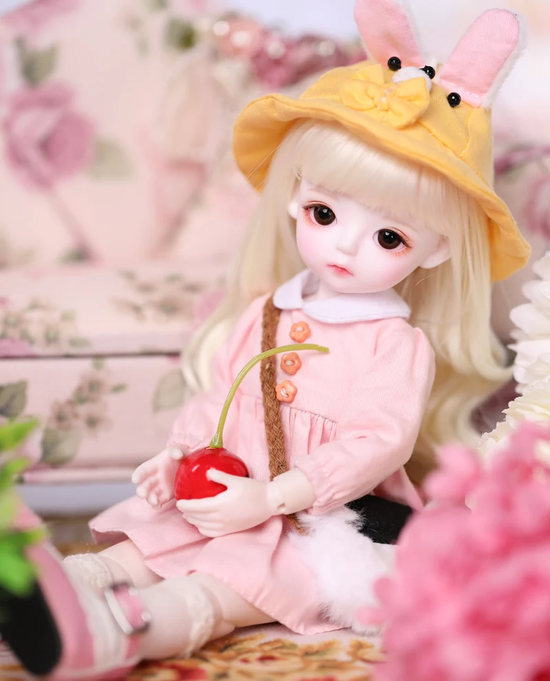 

1/3 1/4 1/6 BJD Doll BJD/SD Fashion Pink Dress Clothes Doll For Baby Girl Dress Include Hat +Clothes+Bag