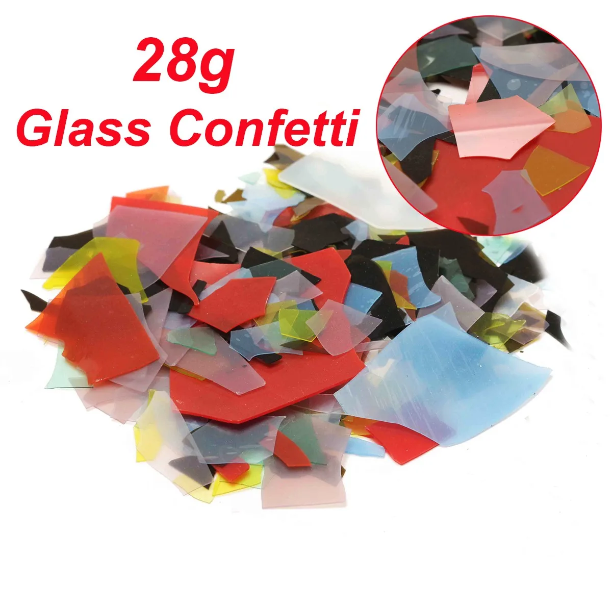 28 г/компл. конфетти Стекло красочные Fusing Стекло es микроволновая печь смешанные печи для обжига аксессуары для самостоятельного создания украшений ручной работы украшения