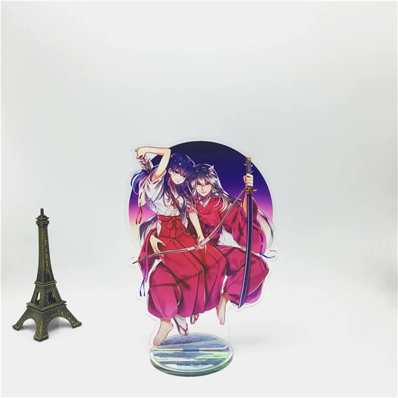 

Classic Anime Inuyasha Key Chain Acrylic Figure Model Keychains Fashion Desk Decorated Stand Sign Keyring Gift For Woman Man