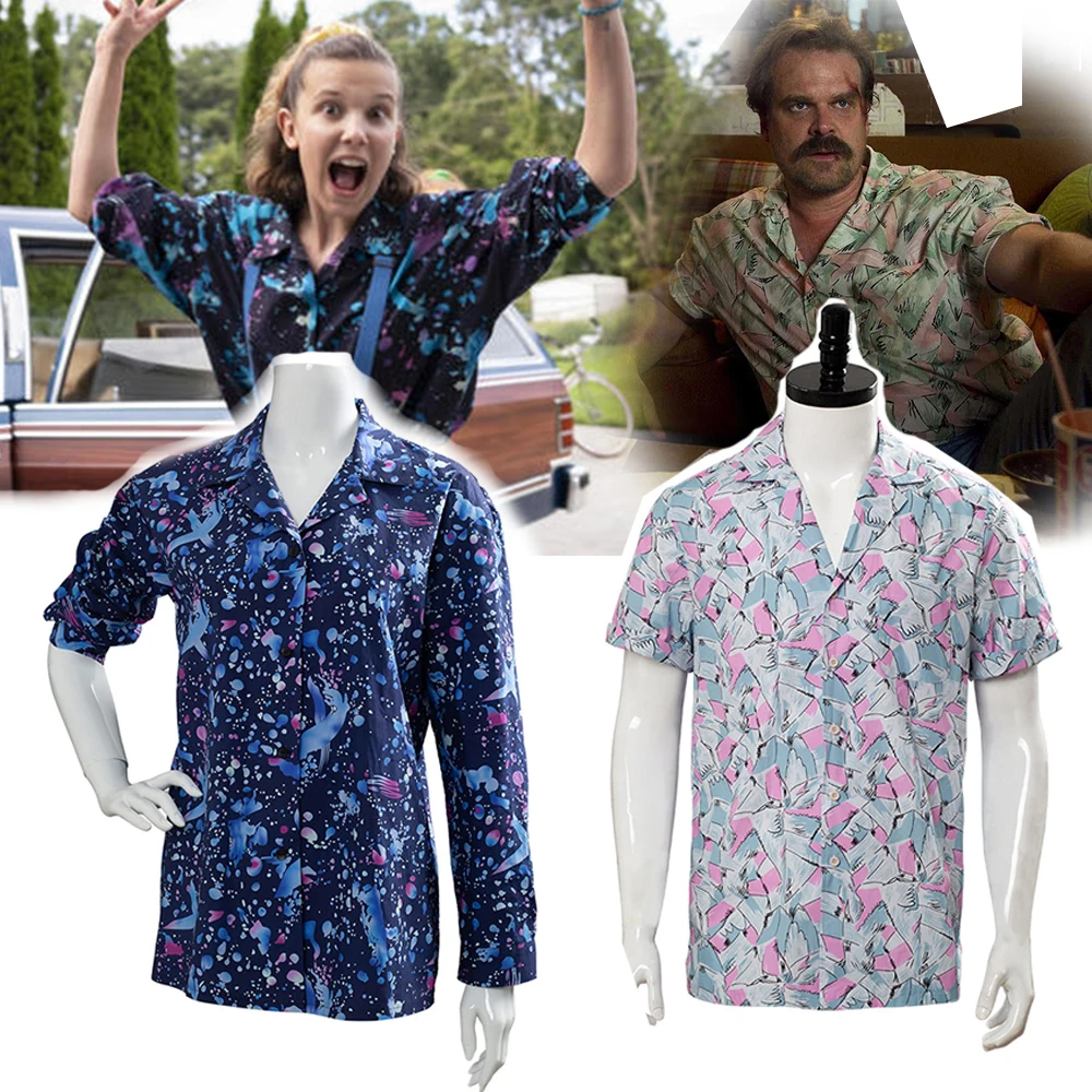 Странные Косплэй вещи Хоппер взрослый костюм wo Для мужчин рубашка Верхний