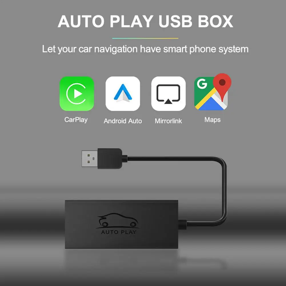 

Wireless Carplay Adapter Android Auto Dongle Mirror USB Adapter For Making Calls Playing Music Getting Messages GPS Navigation