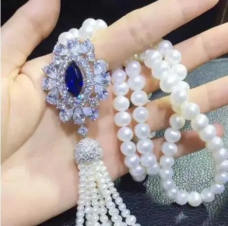 Бесплатная доставка ювелирные изделия 1 нить 8-9 мм белый жемчуг натуральное