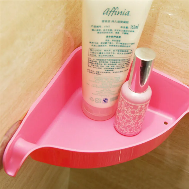 Новый присосочный держатель для хранения ванных принадлежностей, пластиковый угловой стеллаж, крепится на стену, полка для душа, горячий спрос.