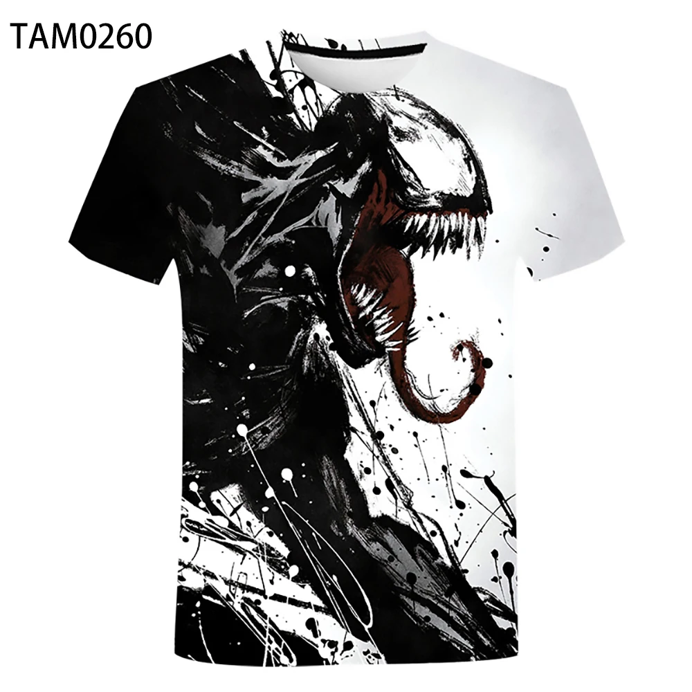 

Summer 3D Printing Venom Men's T-Shirt Children's Short Sleeve Casual Tops for Boys And Girls