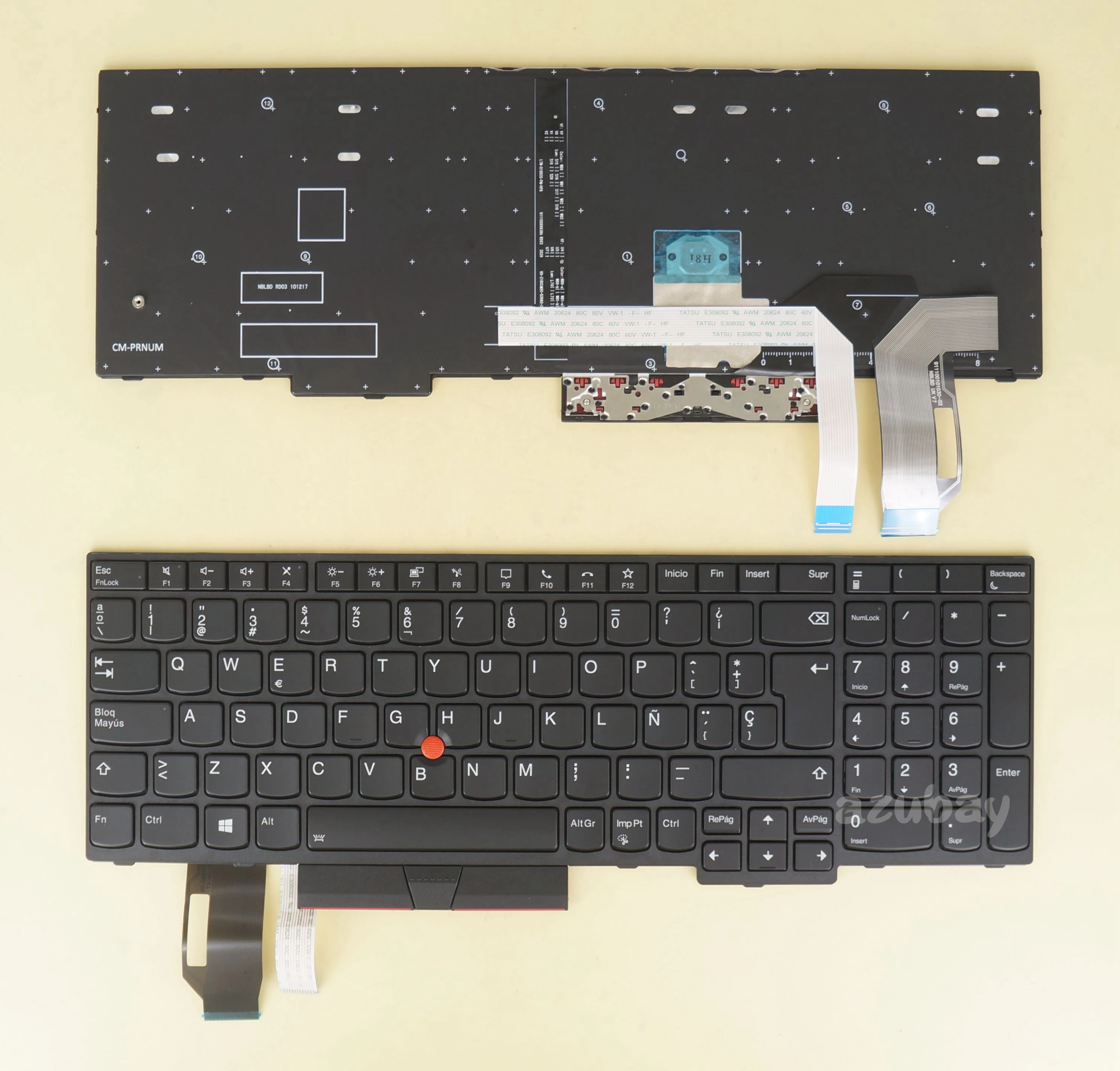 

Spanish Keyboard for Lenovo Thinkpad T15 Gen 1, T15 Gen 2, P15s Gen 1, P15s Gen 2 5N20V78916 5N20V78117 5N20V78008 Backlit Black