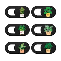 6pcs cute plant webcam camera cover phone lens protective cover camera masking sticker computer privacy cover for macbook laptop