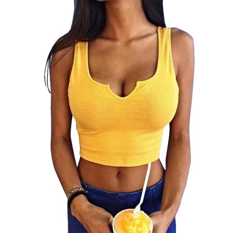 Летняя однотонная короткая футболка модная женская повседневная сексуальная