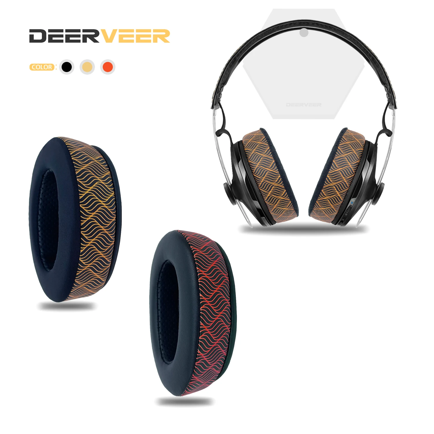 DEERVEER сменные амбушюры для наушников Sennheiser Momentum 1 0 2 3 утолщаются подушки из пены с
