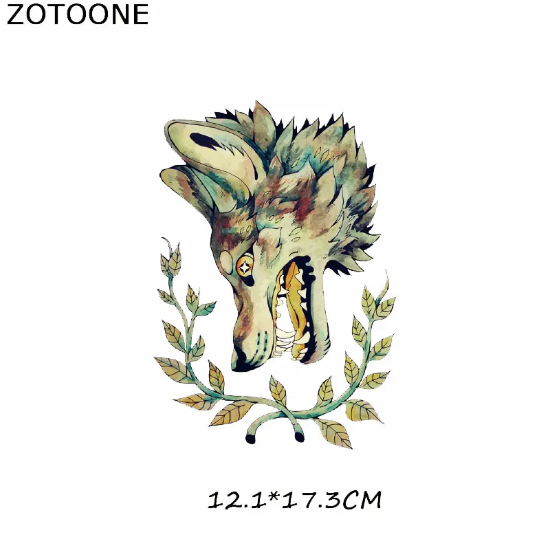 Водные Наклейки ZOTOONE с животными для железной переводной одежды аксессуары